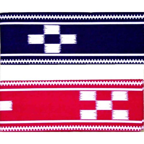 ミンサー柄プリント帯