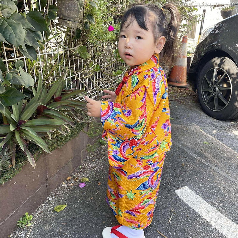 【2〜3歳用】琉装 着物・法被セット 七五三 初詣 誕生日 結婚式