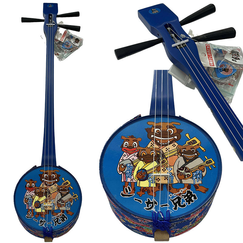 【完成品】オリジナルピック付き 完成品カンカラ三線 4色