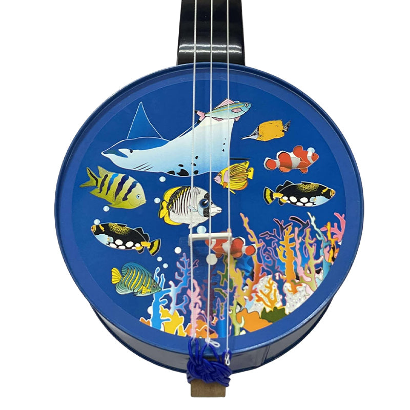 【完成品】オリジナルピック付き 完成品カンカラ三線 4色