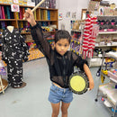 締め太鼓 24cm【手持ち取っ手・バチ付き】チーガ2色