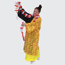 【ハーフ衣裳/稽古着】絣柄（黄色×黒）