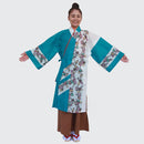 【ハーフ衣裳/稽古着】紅型柄（青×白）