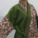 【ハーフ衣裳/稽古着】抹茶×紅型