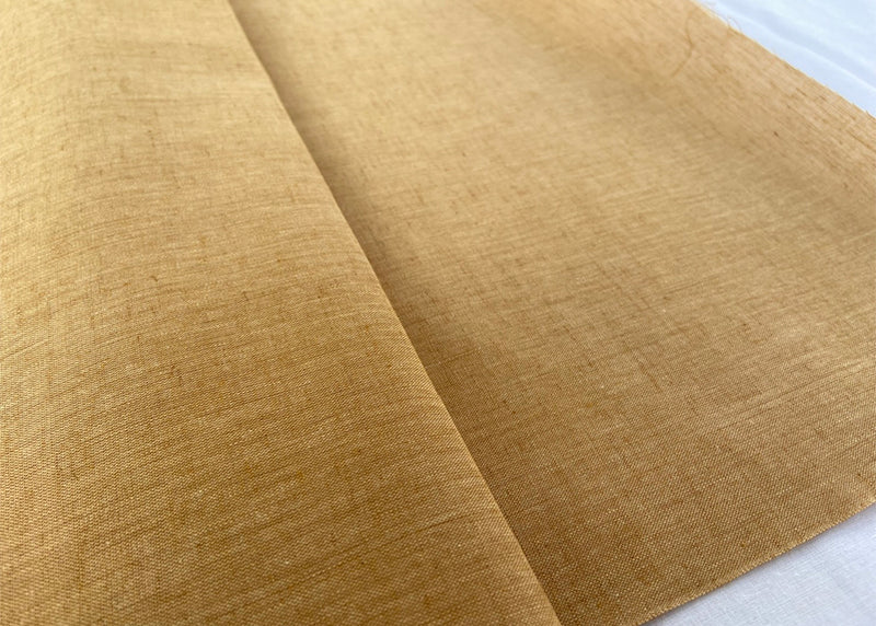 【綿×麻　無地　バサー色】マスク生地・布単品100cm×36cm