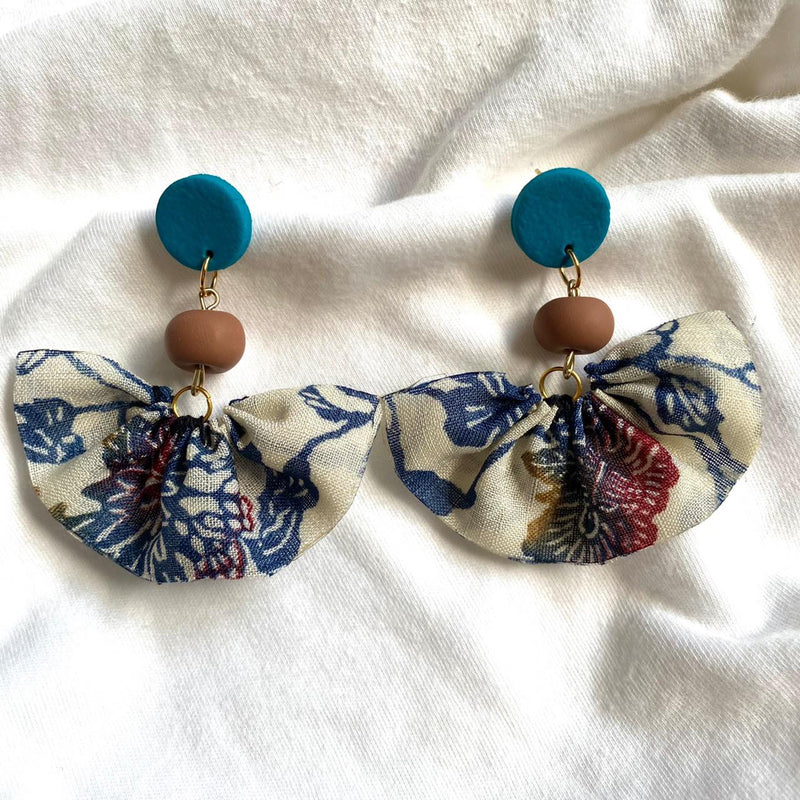 【ピアス＆イヤリング】クバの葉 ポリマークレイピアス