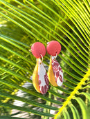 【ピアス＆イヤリング】うるまの朝焼け ポリマークレイピアス