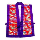 つは琉球店定番エイサー打掛（紫エリ×赤紅型柄）