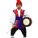 子供用エイサー打掛（赤衿×黒）