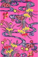 紅型柄　一越アヤメ柄 着物反物