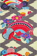 紅型打掛「一越扇面松皮菱模様」