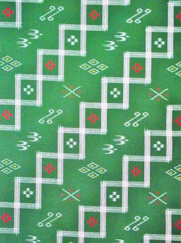 一越格子万丈かすり柄 着物反物