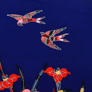 松柄 藍色 着物反物