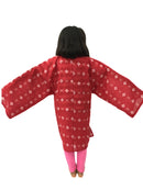 【ハーフ衣裳/稽古着】小絣 赤