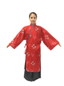 【ハーフ衣裳/稽古着】かすり柄 　　　　　　　赤絣柄