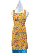 琉球染物 紅型エプロン ポケット付き 2サイズ＜イエロー＞