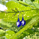 【緑の風 トンボ玉】マース玉 ピアス 3色【ライトブルー・ブルー・ピンク】