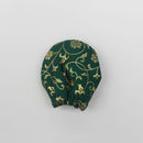 金襴天キャップ（ダークグリーン小花金蘭）