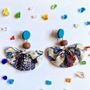 【ピアス＆イヤリング】クバの葉 ポリマークレイピアス