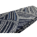 紺 波模様 絞り 帯