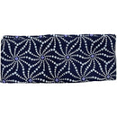 紺 大花模様 絞り 帯