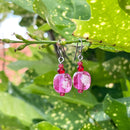 【緑の風 トンボ玉】マース玉 ピアス 3色【ライトブルー・ブルー・ピンク】