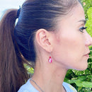 【緑の風 トンボ玉】マース玉 ピアス 3色【ライトブルー・ブルー・ピンク】